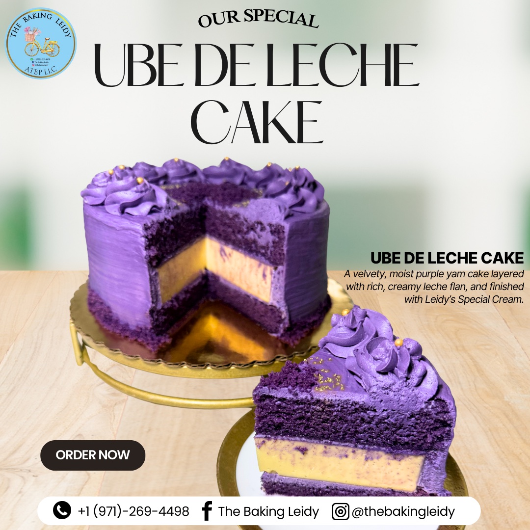 Ube de leche cake by The Baking Leidy